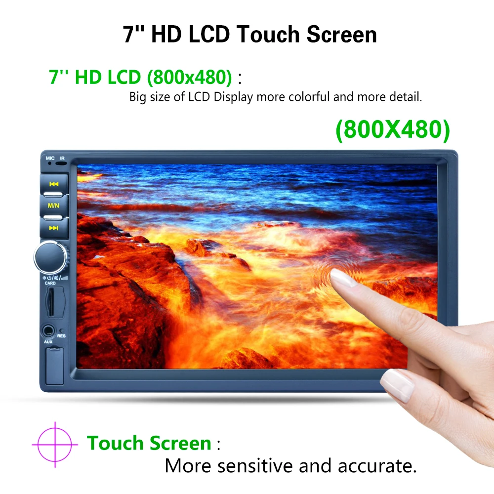 7156B 7-цветная подсветка MP5 плеер 7 &quotHD сенсорный экран DC 12V автомобильный