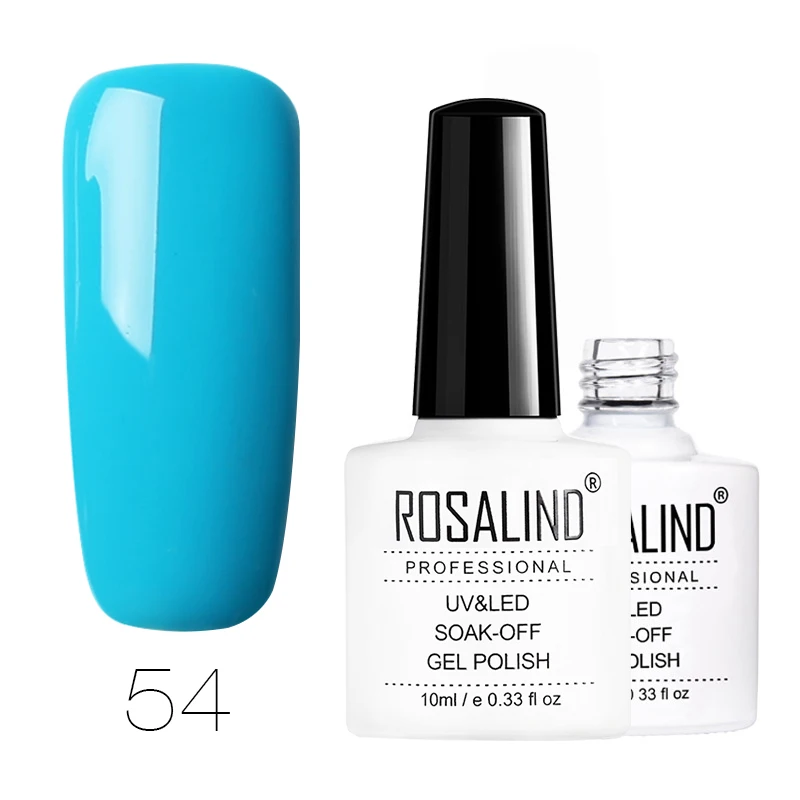 RD54 ROSALIND Гель-лак для ногтей Gliiter лак для ногтей перманентные лаки для ногтей для маникюра верхнее покрытие лак паук для праймер для ногтей - Цвет: RD54