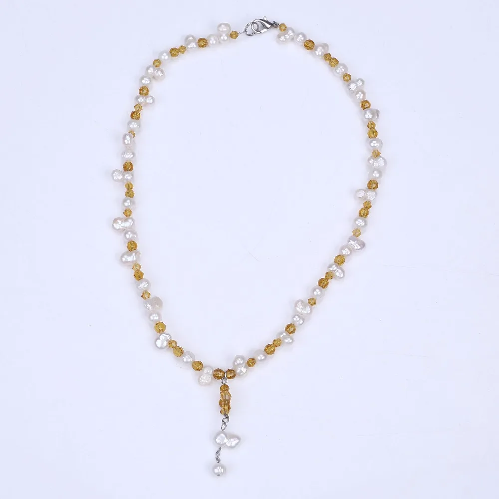 Ожерелье с подвеской из натурального жемчуга в стиле барокко | Украшения и
