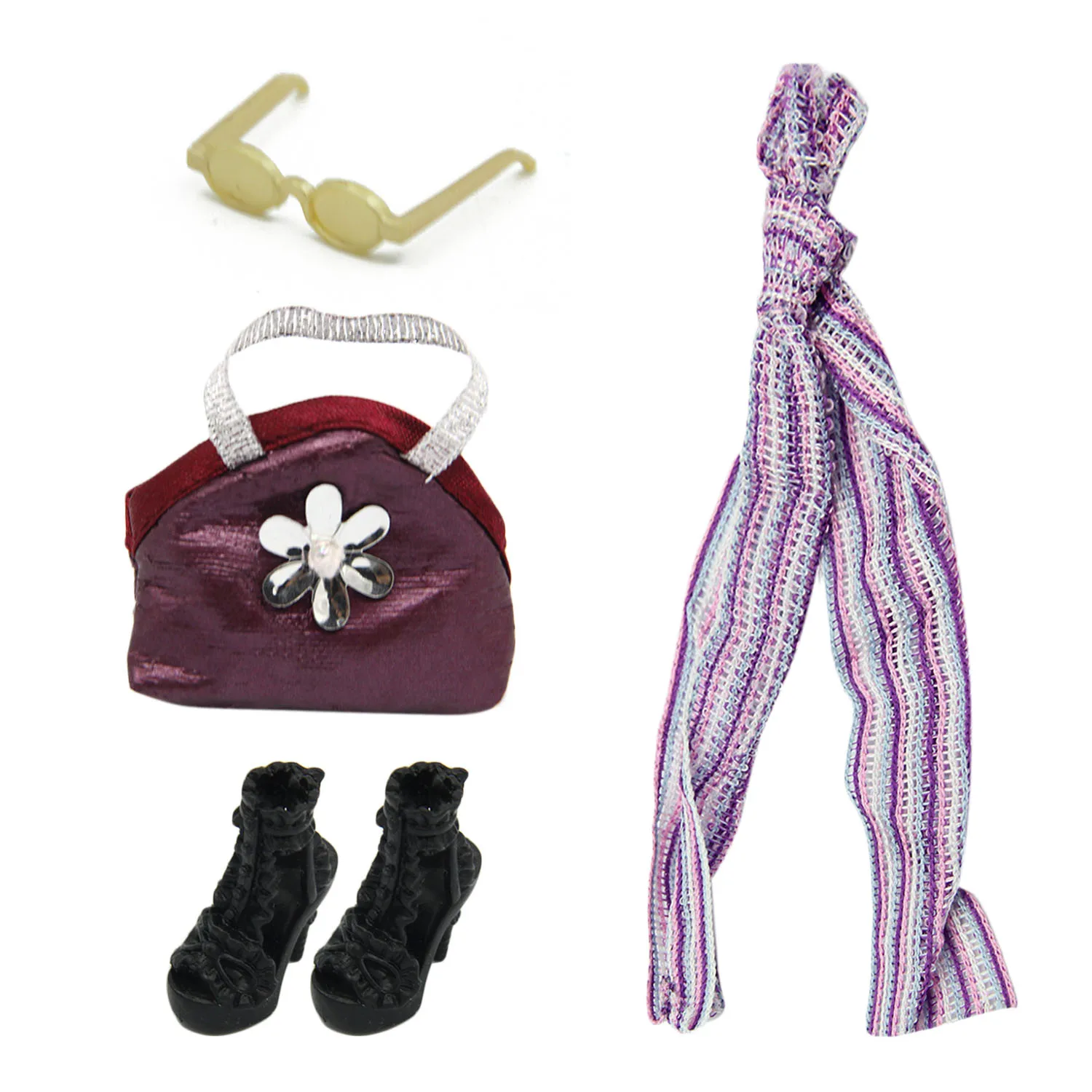 6 шт. кукла игрушка элегантный зимний свитер брюки солнцезащитные очки обувь