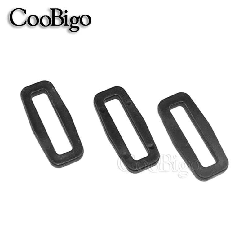 200 шт " пластиковые черные петли Looploc боковые регулировочные пряжки прямоугольные кольца лямки рюкзака сетка сумка части