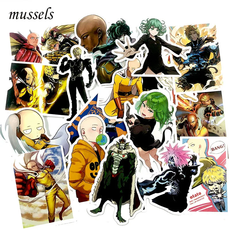 38 шт/One-Punch Man аниме наклейка скейтборд водонепроницаемый тележка чехол наклейки для скейтборда для ноутбуков игрушки подарки для детей