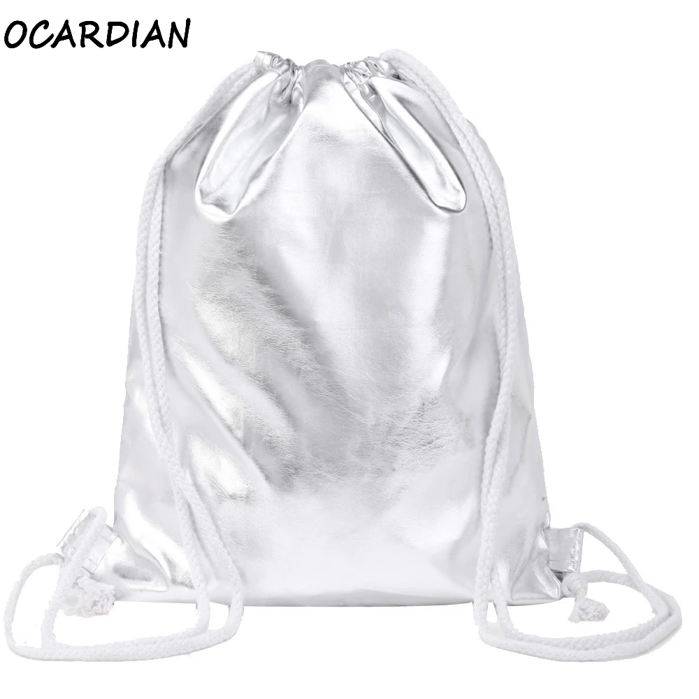 

OCARDIAN Backpack Women Luxury Female Casual Large Capacity New Fashion Casual Pu Leather Drawstring Tote Purse A29
