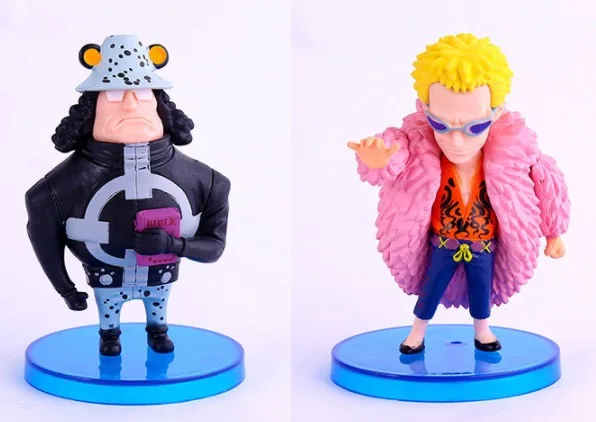 Набор из 8 штук фигурок One Piece PVC The Seven Warlords of the Sea - Dracule Mihawk, Doflamingo, Teach Dolls Model SA1123.