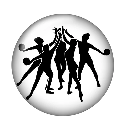 Балет Love Dancing 10 шт. смешанный 12 мм/16 мм/18 мм/25 мм Круглый фото стеклянный кабошон