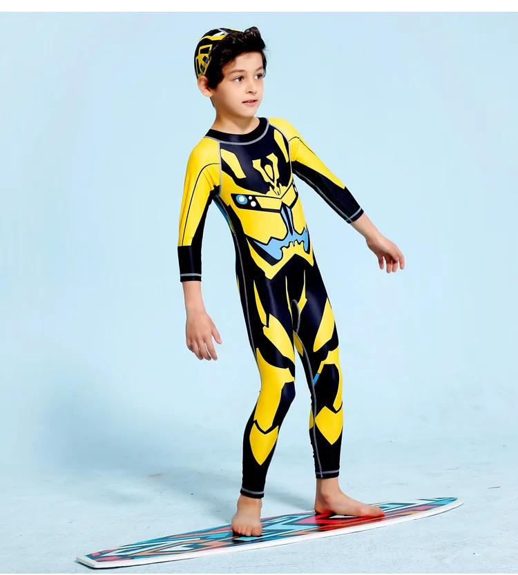 Детский купальный костюм для купания, большие размеры, Rashguard, цельное бикини для девочек, одежда для плавания для мальчиков, Cuhk, детская длинная одежда