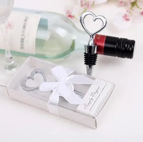 New 100 pcs Bottle opener Stopper Love heart shape wine stopper wedding favors and gifts party favours free shipping | Дом и сад