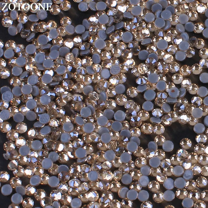 001GSHA ZOTOONE SS6-SS20 горячей фиксации кристалл дизайн ногтей Стразы для одежды украшения железа на переводах Flatback Стекло Стразы - Цвет: 001GSHA