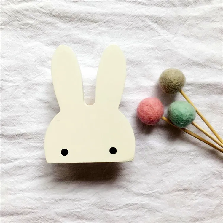 1 шт. настенные крючки в форме кроликов декоративные деревянные крючок для ключей