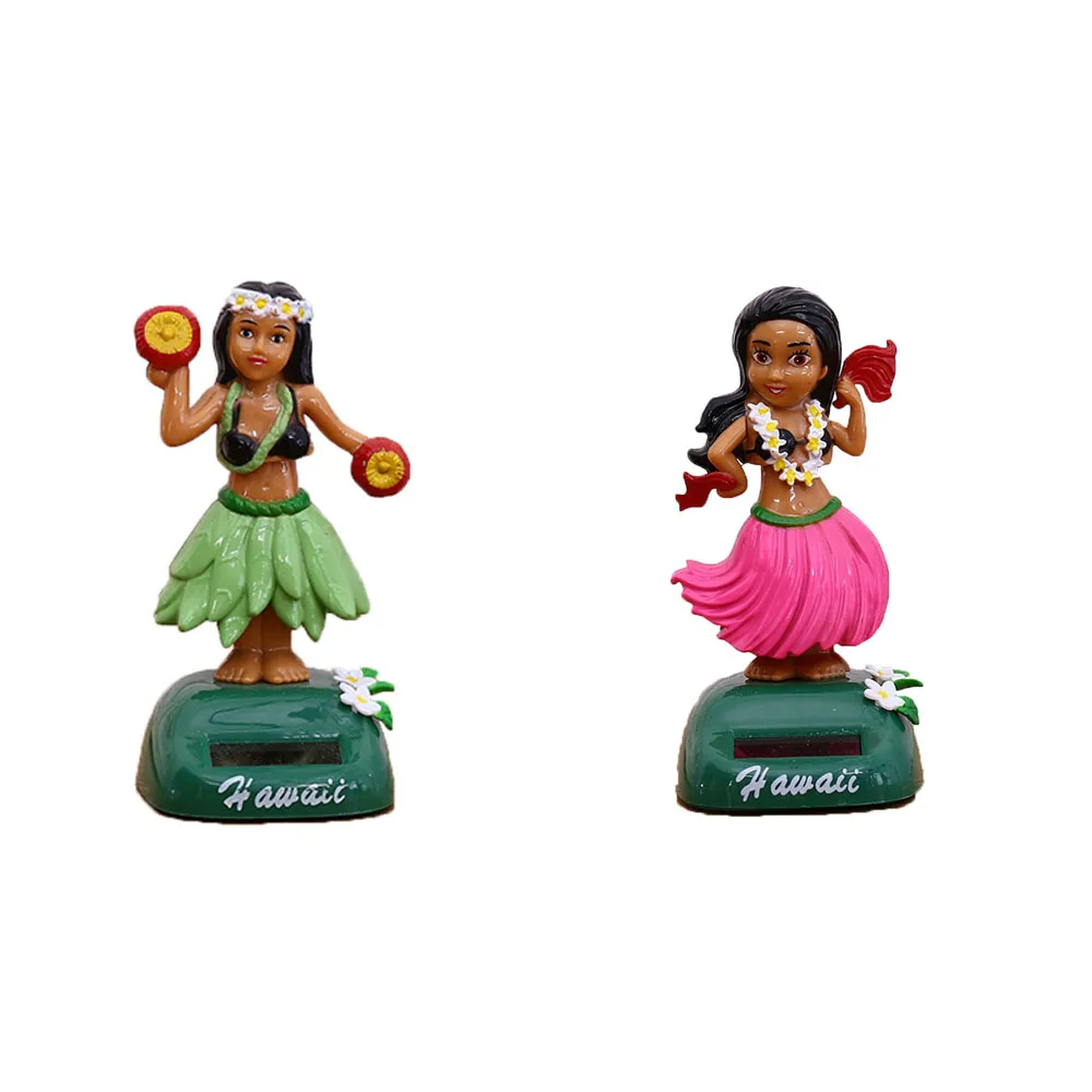 Home Decoration Accessories Ornaments Figurines Miniatures Girl Shaking Head Toy Solar Powered Auto Interior Dashboard Decor|Статуэтки и
