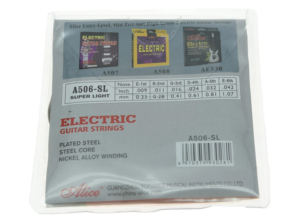 Набор Alice Plated Steel Electric Guitar String Super Light Stings 1st-6th (. 009-. 042) | Спорт и развлечения