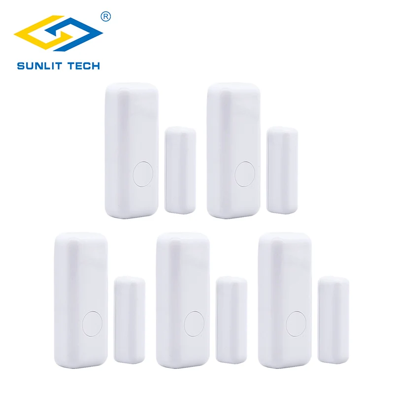 

5pcs Wireless Window Door Open Close Sensor for 433MHz EV1527 Smart Home GSM WIFI Magnet Switch Contact Detector APP Control