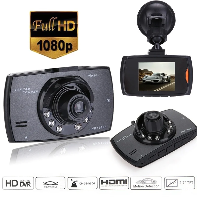 WIIYII автомобильный 1080P 2,2 дюймов широкий угол 170 градусов HD DVR Автомобильная камера видеорегистратор видео g-сенсор ночное видение ЖК-дисплей
