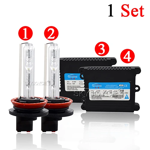 1 full kit set SKYJOYCE 55 Вт ксеноновая лампа автомобильная лампа H1 H7 H11 9005 9006 4300 k 5000 k 6000 k 8000 k HID тонкий балласт для ксенона фары комплект 12 V - Испускаемый цвет: 1 full kit set