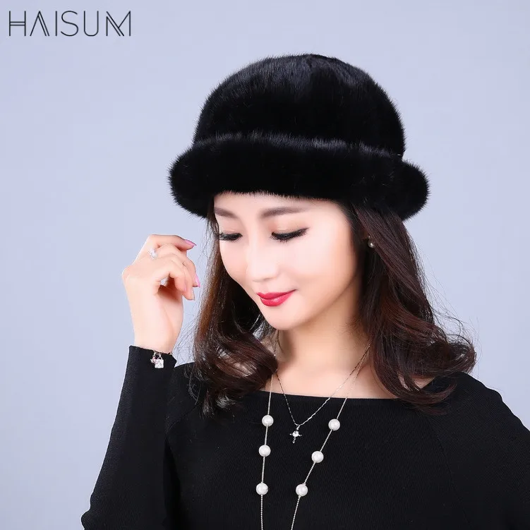 Mink Hat Ladies' autumn and winter mink hat warm dome MZ31 | Аксессуары для одежды