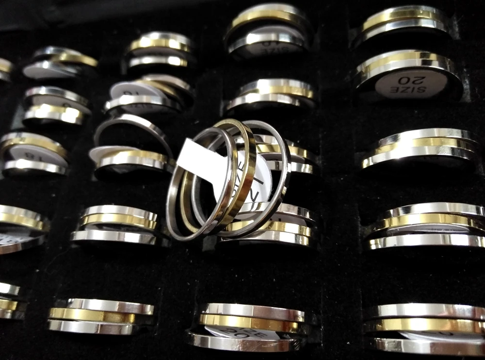 36 Sets ( 3pcs/set) Classic Wedding Bands Rings For Women men 3 in 1 Ring Stainless Steel Band Wholesale Jewelry Gift | Украшения и