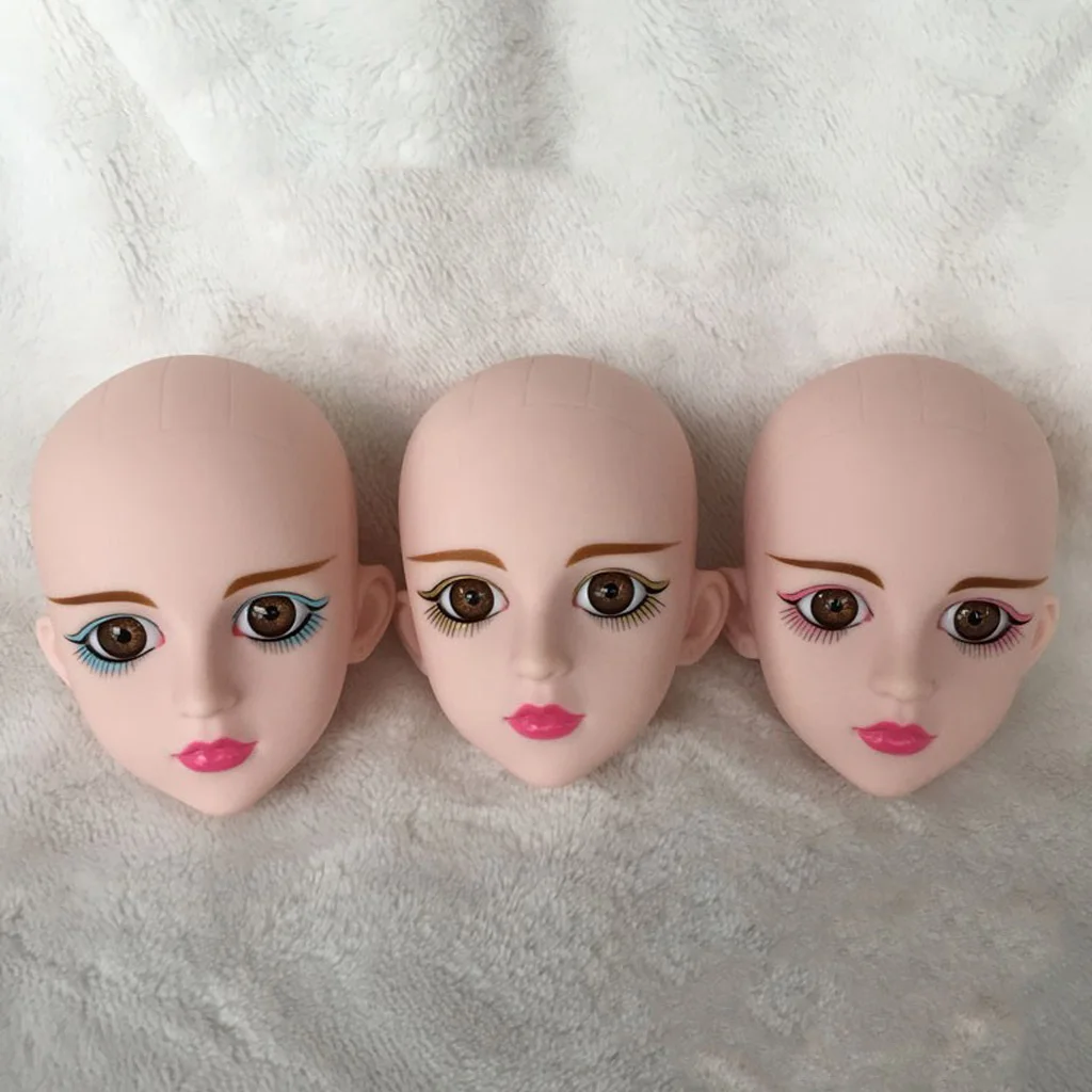 1/4 Женская Кукольная голова с коричневыми глазами для BJD аксессуары