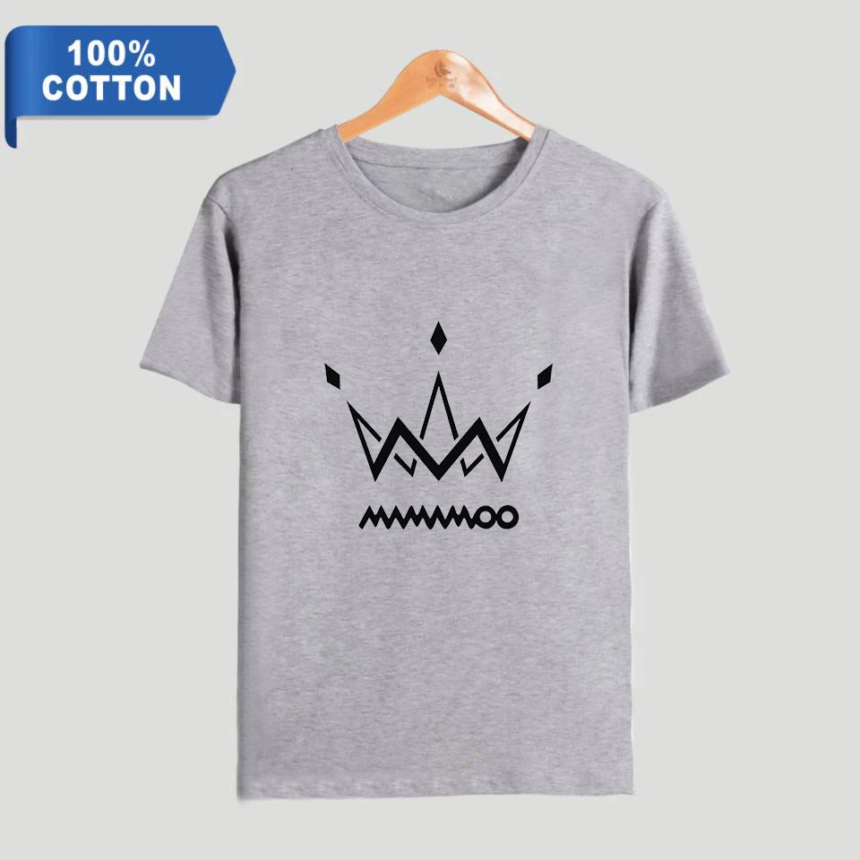 MAMAMOO Harajuku Kpop 100% Cotton T-shirt Men Women Short Sleeve Tshirt Summer Hot Sale Casual Streetwear Tee shirt | Мужская одежда
