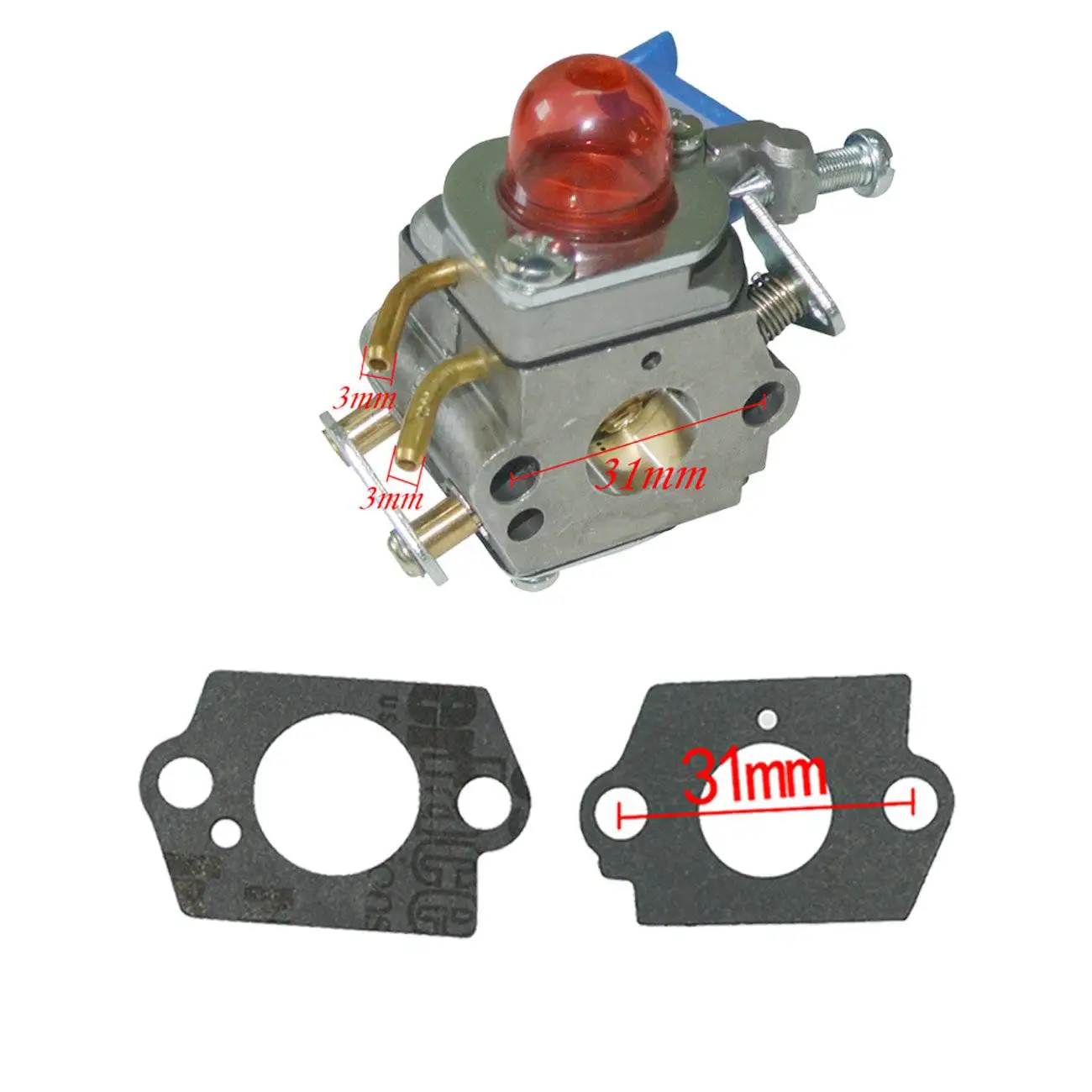 

Carburetor For Husqvarna 124L 125L 125LD 128C 128CD Carb With 2 Carb Gaskets