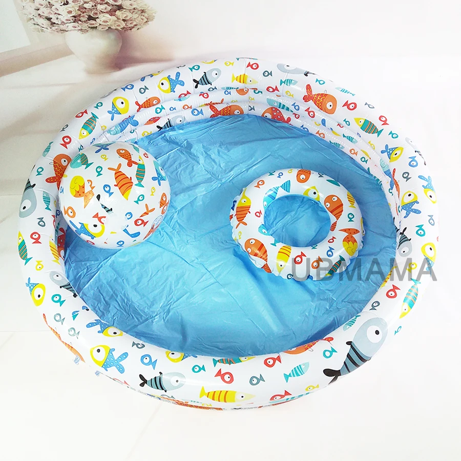 

Пластиковое надувное кольцо для плавания, 132 см * 28 см, отверстия для дна пляжного шара, милый мультяшный рисунок рыбы, детский бассейн для пл...