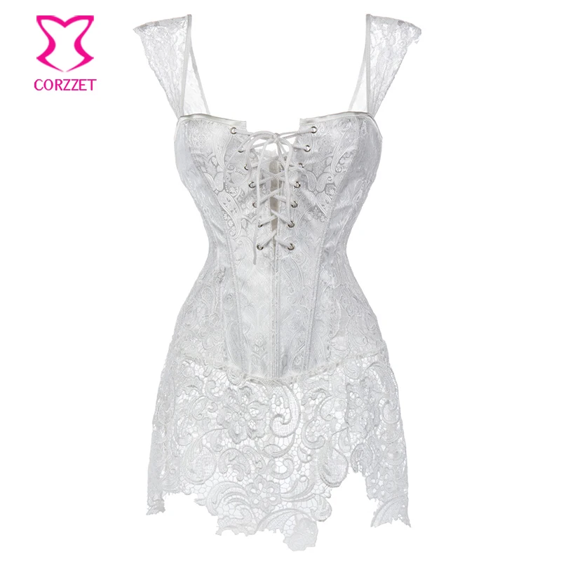 Викторианская белая Цветочная кружевная свадебная фотография Стропы e Corselet