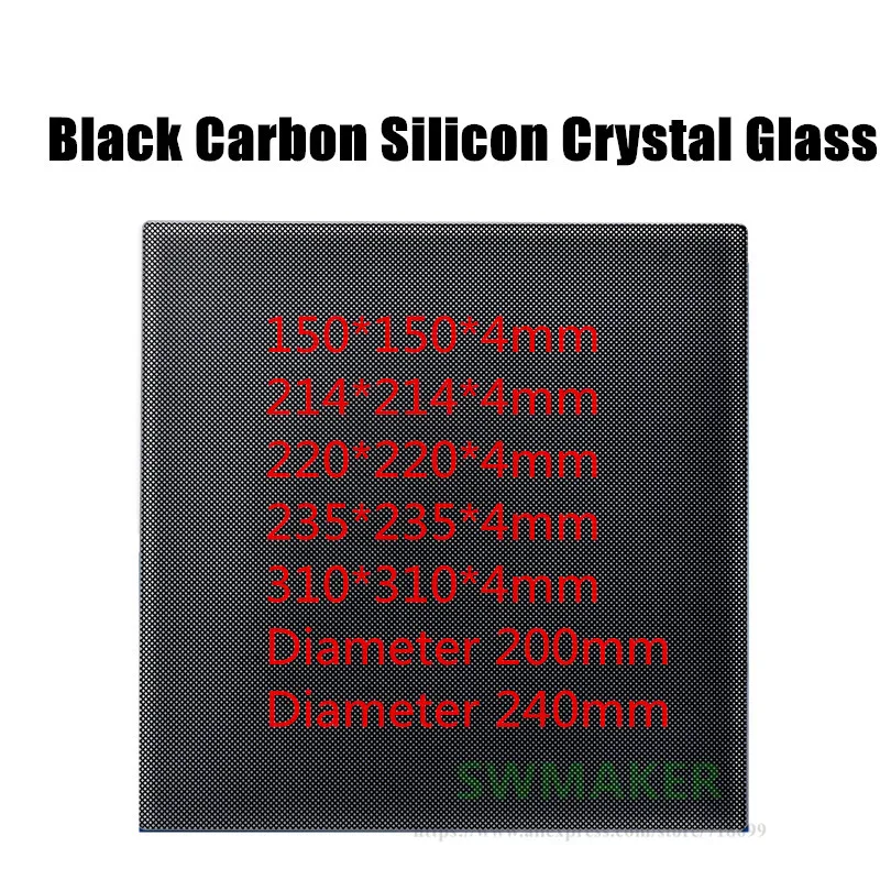 

Ultrabase Heated Bed Self-adhesive Build Surface Glass plate 150 214 220 235 310mm for Wanhao Anet creality 3D Printer
