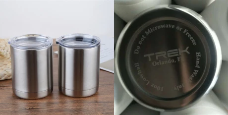 no handle with logo 20 шт./лот, 10 унций, термосы, кружки для кофе, стаканы для воды, 18/8, нержавеющая сталь, с двойными стенками, изолированные вакуумные стеклянные бутылки - Цвет: no handle with logo