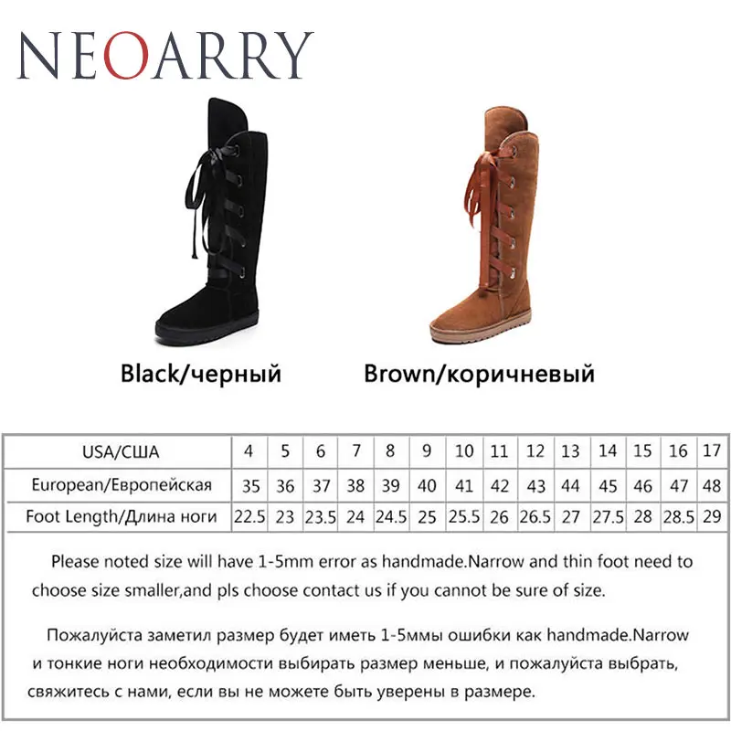 Neoarry ботинки с высоким голенищем Женские зимние из коровьей замши + теплые