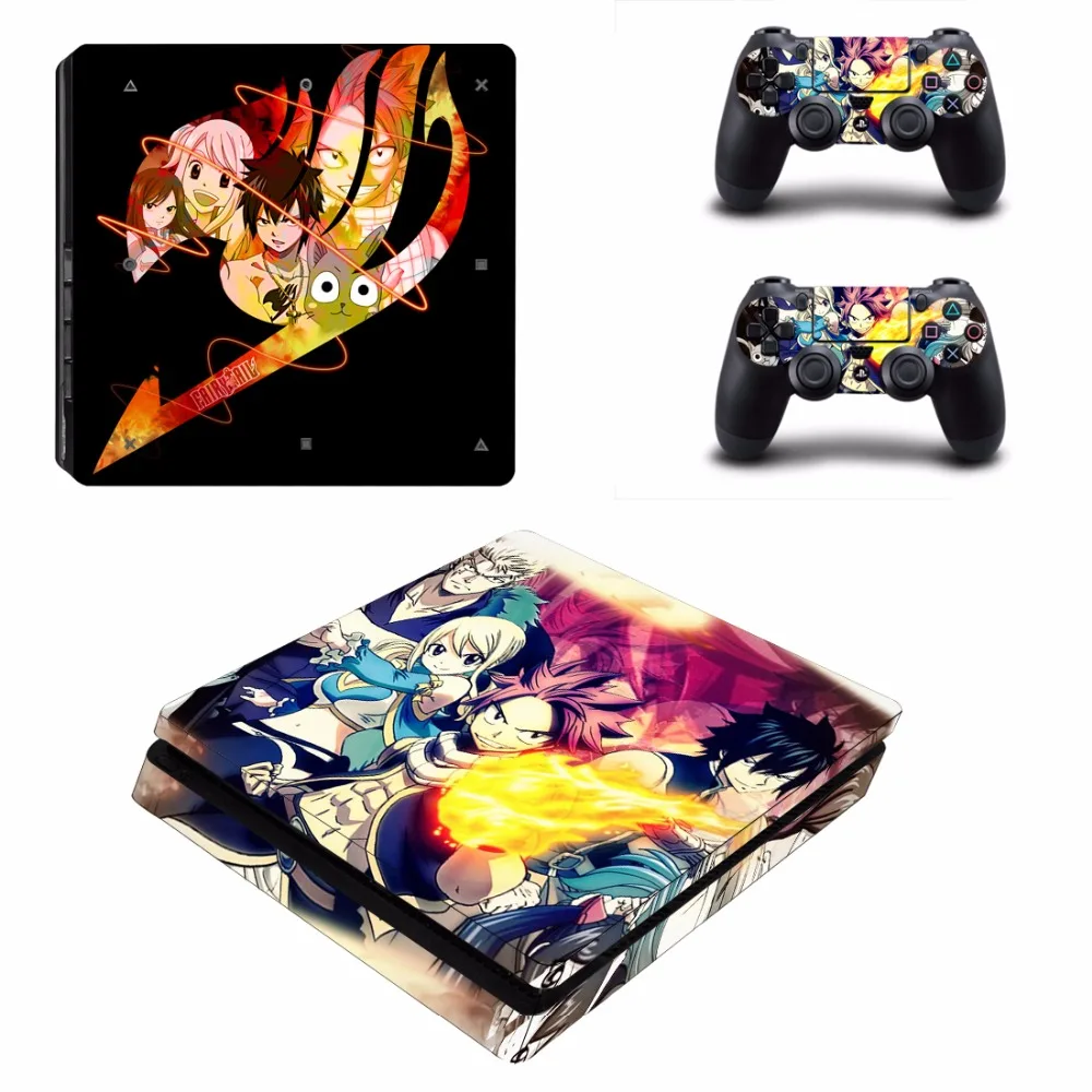 Аниме Fairy Tail PS4 тонкий переводная картинка для Sony PlayStation 4 консоли и 2 контроллеры