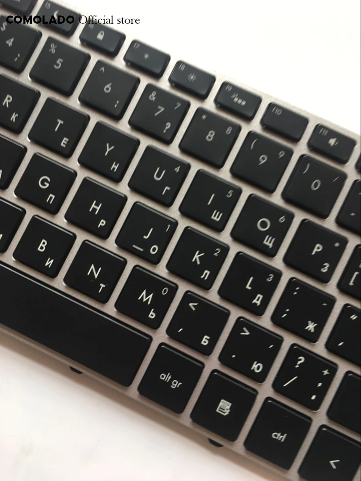 Русская клавиатура для HP ProBook 5330 5330m с серебристой рамой и подсветкой русская