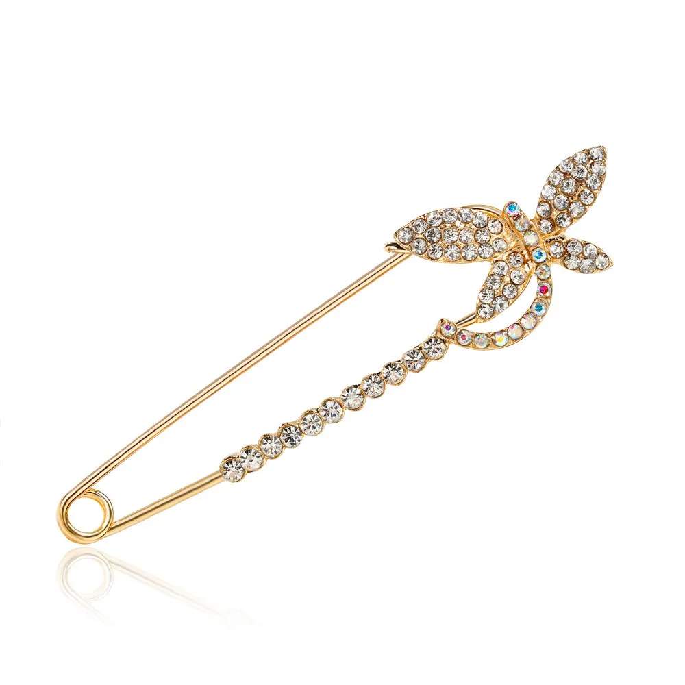 Butterfly 9.0x2.2cm Подвеска большого размера, очаровательный хиджаб, булавки для женщин, павлин, лебедь, Бабочка, животное, жемчуг, бант, брошь для женщин, ювелирные изделия, аксессуары, мода - Окраска металла: Butterfly 9.0x2.2cm