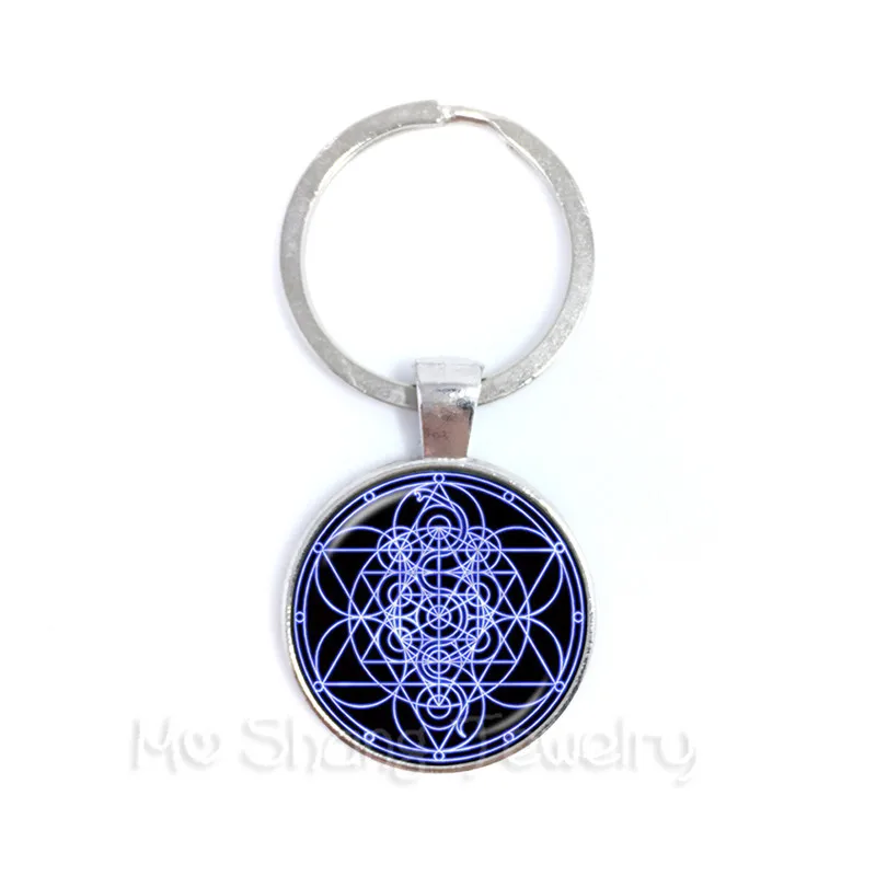 Брелок для ключей Mandala Parrern стеклянный брелок OM Yoga европейские и американские