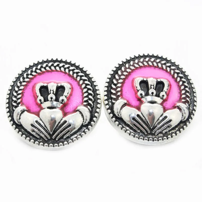 Бум жизни цветочный узор шармы 18 мм богемная Кнопка для DIY браслет защелки