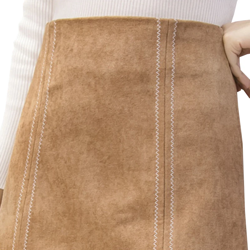 2018 Новая летняя Осенняя стильная Сексуальная Вельветовая юбка женская