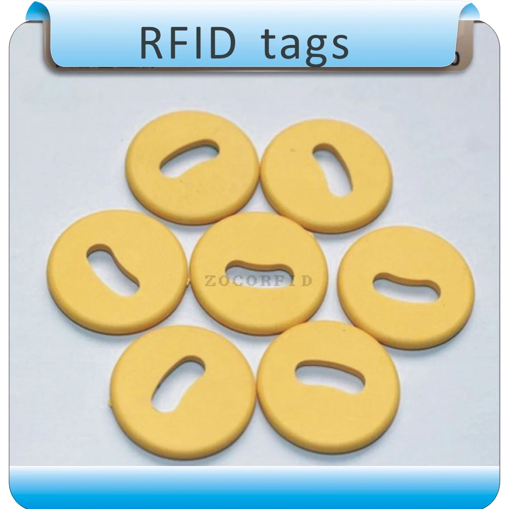 100 шт. 125 кГц Рабочая частота высокая температура Прачечная RFID бирка/Этикетка для