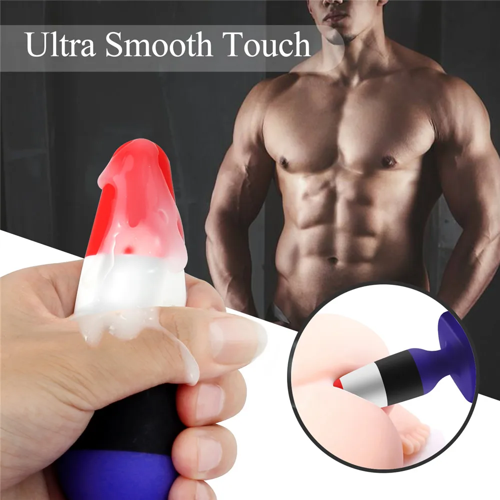 GUIMI Rainbow Butt Plug Silicone Erotic Toys BDSM Anal Stimulator Prostate Sex For Men Gay Game Anus Dilator |