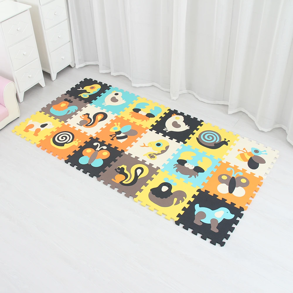 

meiqicool baby EVA Foam Play Puzzle Mat baby play mat Interlocking Exercise Tiles Floor Carpet Rug for Kid,1cm Thick