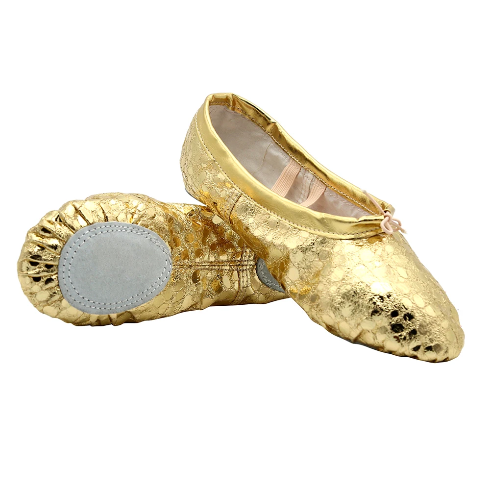 Женские балетки из искусственной кожи в горошек Бальные танцевальные туфли на