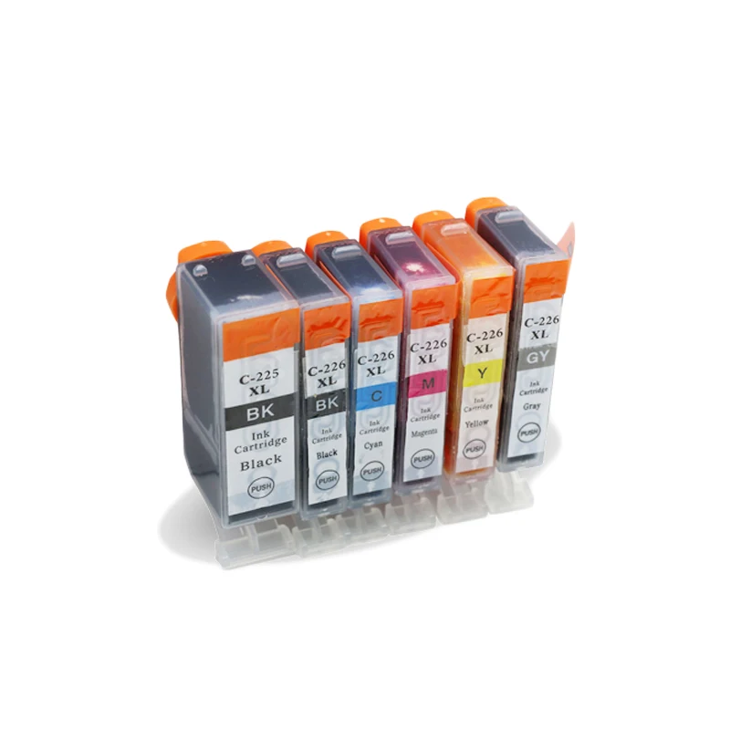 Картридж для принтера Canon PIXMA MG6120 MG6220 MG8220 MG8120 MG8120B с полными чернилами PGI 225 CLI 226 GY 6