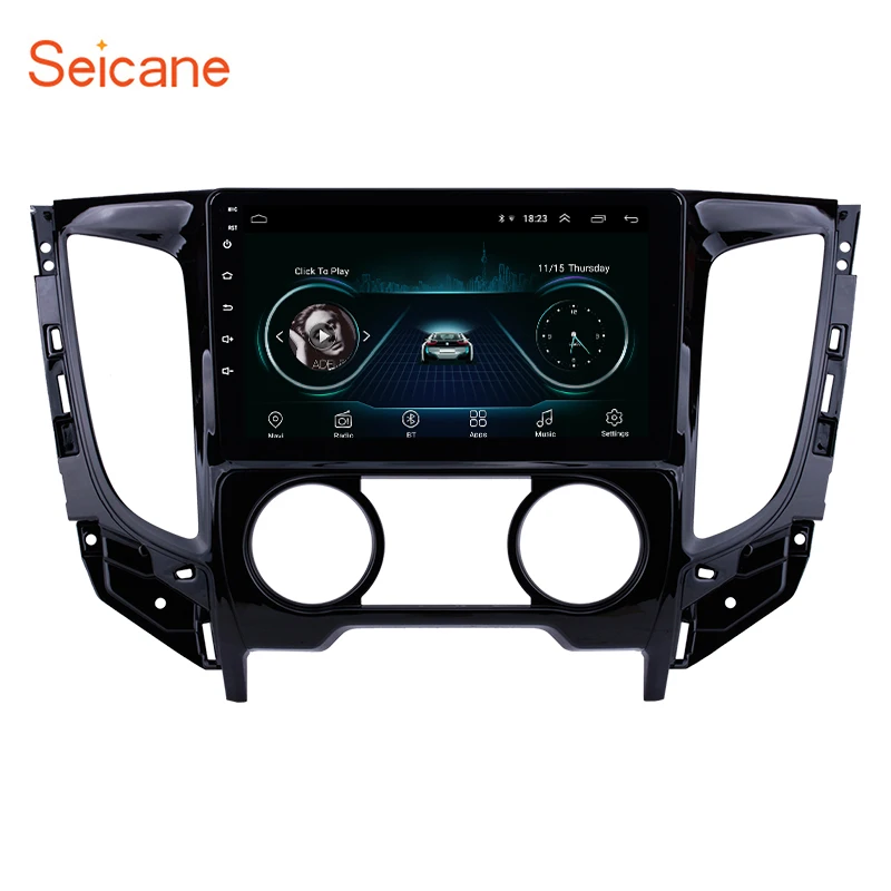 Seicane Android Car Radio Head Unit For Mitsubishi TRITON (MT) 2015 Manual air conditioner 2Din 9" wifi Multimedia Player GPS