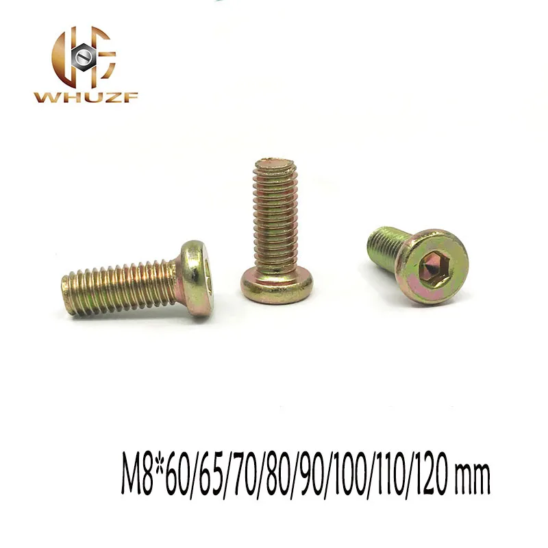 Бесплатная доставка M8 * 60/65/70/80/90/100/110/120 мм полукруглая головка оцинкованная