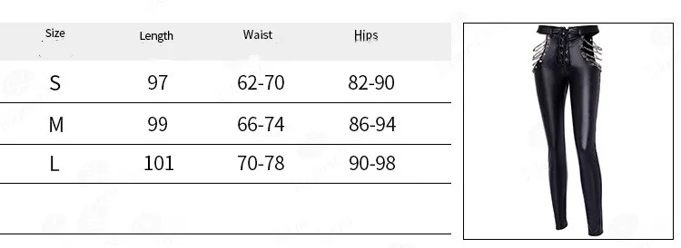 Punk A Dark Pop Style Gothic Leather Trousers Black Pants Girls Gift Halloween Drop Ship |