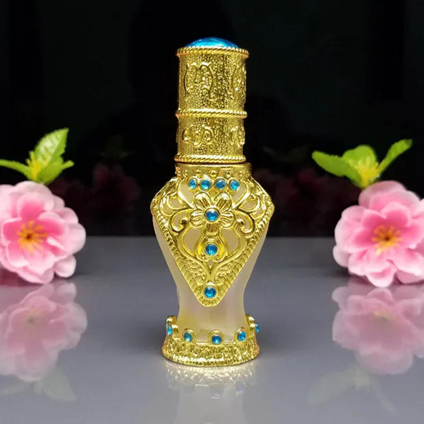 1 шт. металлическая стеклянная бутылка 8 мл в арабском стиле|oil container|glass bottle perfumebottle