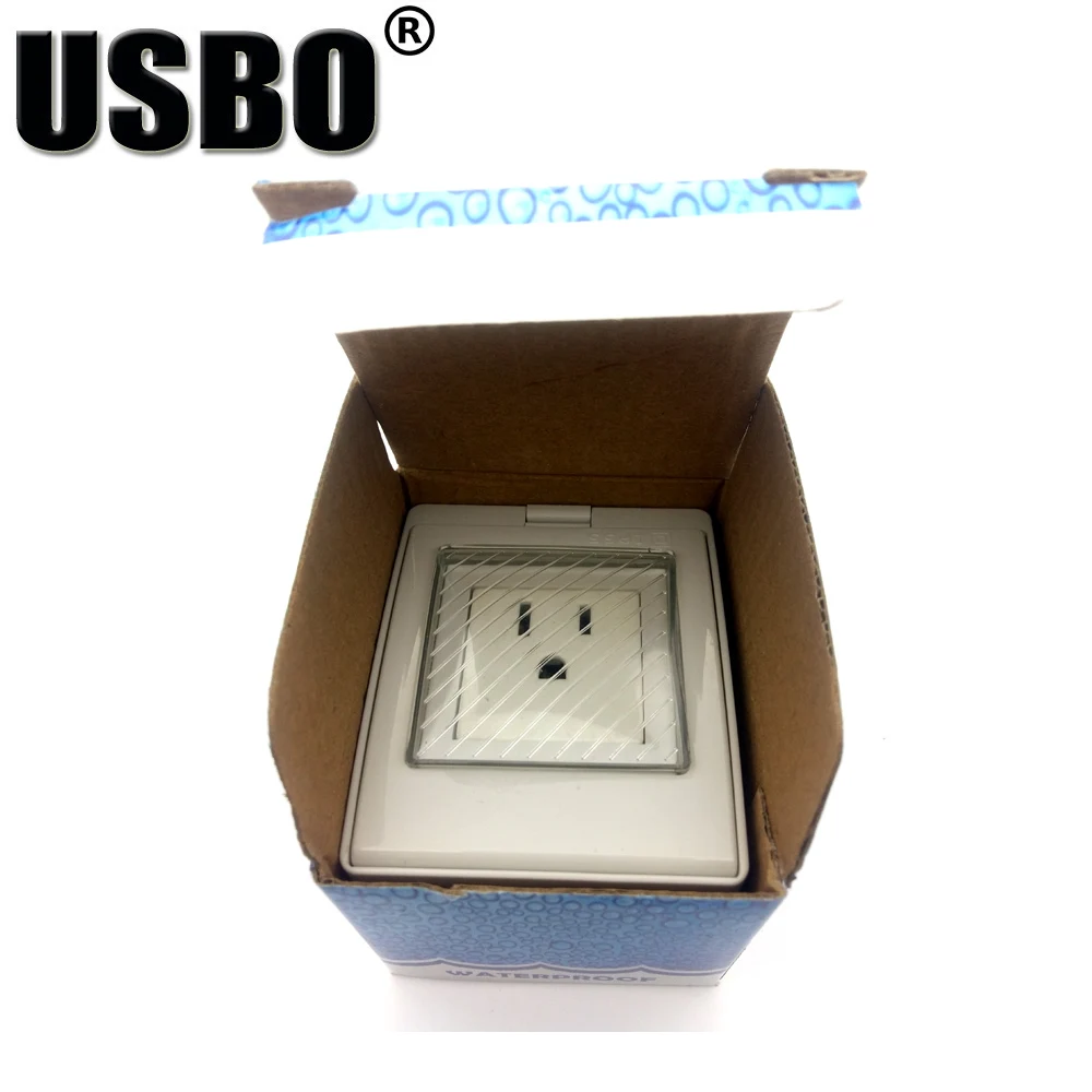 Белая УФ-розетка IP55 на 10 а/16 А 250 В уличная Бытовая розетка американская
