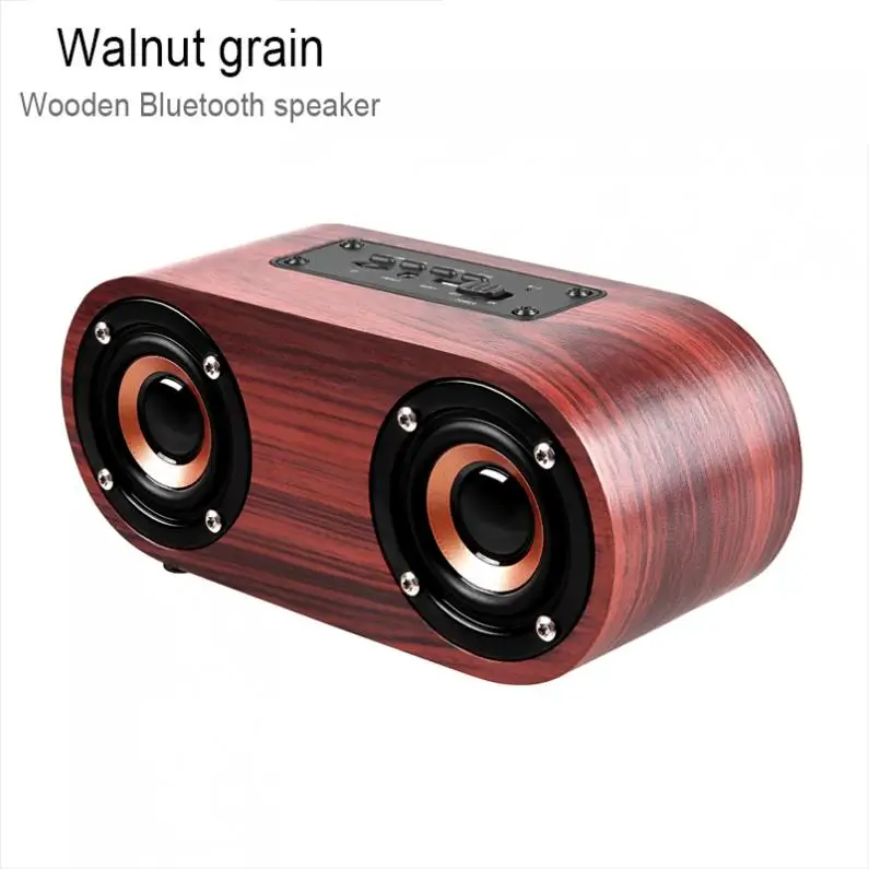 Q8 6 Вт деревянный двойной рог 4,2 Bluetooth беспроводной динамик поддержка AUX кабель подключения и TF карты воспроизведения для планшетных ПК/MP3