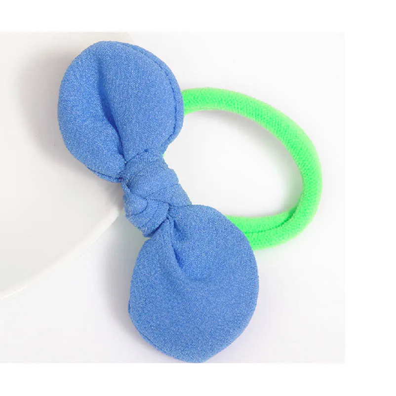 Флуоресцентный цветной бант головной убор эластичные веревки для волос