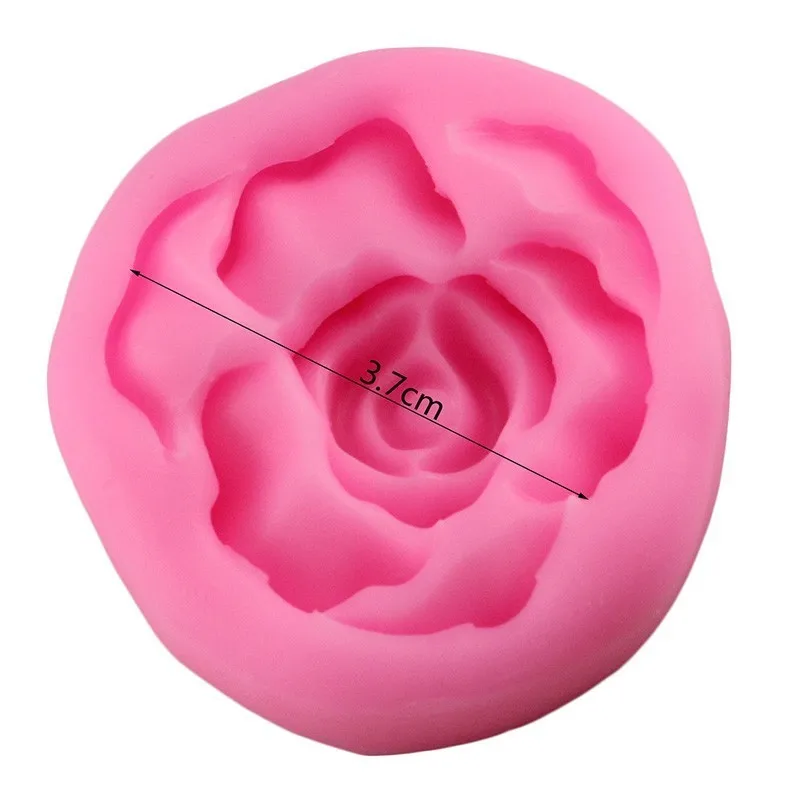 3D Роза цветок искусственная фотография Свадебный кекс глина|Формы для тортов| |