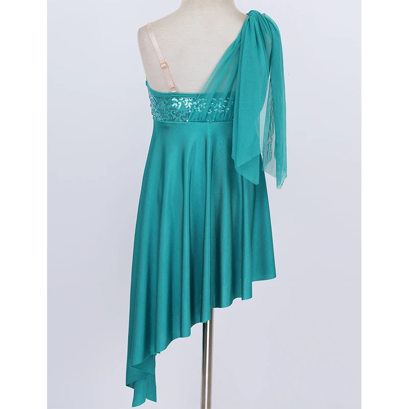 ChicTry/Детское платье для девочек с блестками разрезом сбоку асимметричным подолом