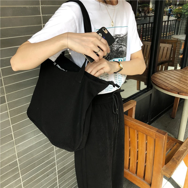 Холщовая Сумка для шоппинга многоразовая однотонная Экологичная