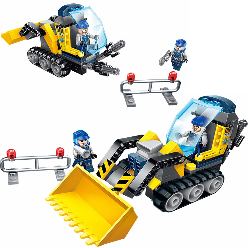 YETAA Строительство Блоки Автомобиля развивающие Exploiter здания Конструкторы модель